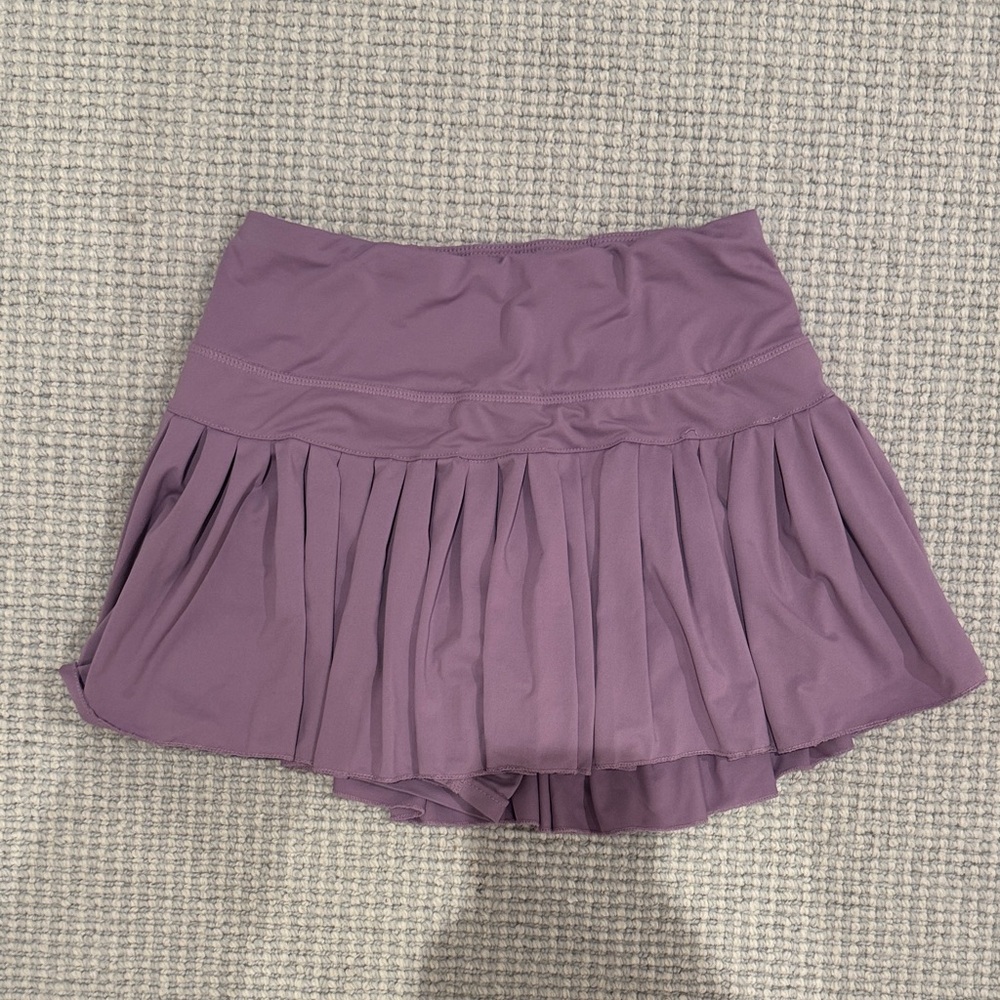 Goldhinge Purple Pleated Skirt